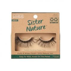 KISS Sister Nature False Eyelashes, 'Willow', 14 mm, Includes 1 Pair Of Lash, Contact Lens Friendly, Easy to Apply, Reusable Strip Lashes