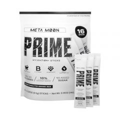 PRIME HYDRATION+ Sticks META Moon | Hydration Powder Single Serve Sticks | Electrolyte Powder On The Go | 250mg BCAAs, B Vitamins, Antioxidants | Low Sugar | Caffeine-Free | Vegan | 16 Sticks