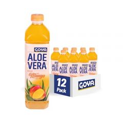 Goya Aloe Vera Drink With Mango Flavor, 50.8 Fl Oz (Pack of 12)