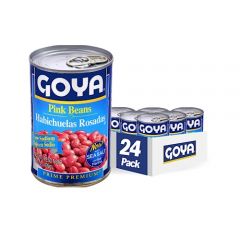 Goya Foods Low Sodium Pink Beans, 15.5 Ounce (Pack of 24)