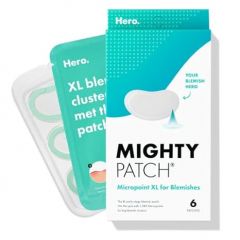 Hero Cosmetics Mighty Patch™ Forehead Patch - Hydrocolloid Acne Pimple Patch, Contoured to Cover Larger Area of Zits and Blemishes - Drug-Free and Suitable for Sensitive Skin (5 Count)