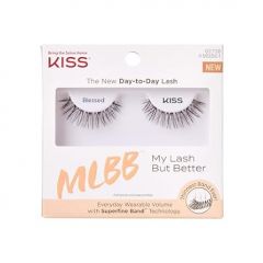 KISS My Lash But Better False Eyelashes, 'Blessed', 12 mm, Includes 1 Pair Of Lash, Contact Lens Friendly, Easy to Apply, Reusable Strip Lashes