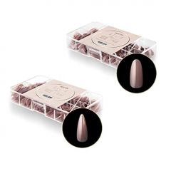 Apres Nail Neutrals Gel-X Mia Natural Square Extra Short & Natural Stiletto Short Box of Tips Bundle | Includes 300 Gel-X Tips | Premium Quality | 11 Sizes 00-9