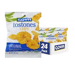 Goya Foods Tostones Plantain Chips, Original, 2 Ounce (Pack of 24)