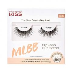 KISS My Lash Better False Eyelashes, 12 mm, Includes 1 Pair Of Reusable Strip Lashes, Cruelty Free, Black Faux Mink