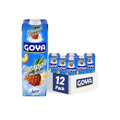 Goya Foods Pineapple Juice, 33.8 Fl Oz (Pack of 12)