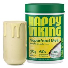 Happy Viking Gree? Colada Plant Protein Powder, Created by Venus Williams, 20G Protein, Low Carb, Keto, Vegan, Gluten-Free, Non-GMO, Superfoods, Complete Meal Replacement, 1 Canister (24 oz.)