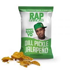 Rap Snacks Moneybagg Yo Dill Pickle Jalape? Potato Chips 2.5 Oz Bags-Pack of 6