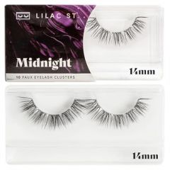 Lilac St - Midnight Dramatic Faux Eyelash Clusters (10mm) - Dark & Lush - DIY Lash Extension Wisps - Lightweight & Lifelike - Lasts 10 Days - Cruelty Free, Vegan, Women Founded - 10 Lashes