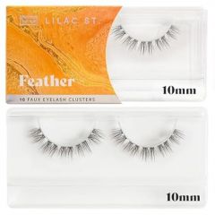 Lilac St - Dawn Natural Faux Eyelash Clusters (14mm) - No "Makeup" Look - DIY Lash Extension Wisps - Lightweight & Lifelike - Lasts 10 Days - Cruelty Free, Vegan, Women Founded - 10 Lashes