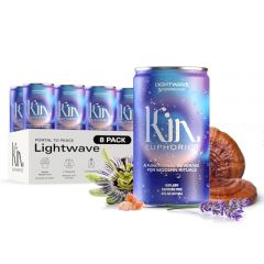 Lightwave by Kin Euphorics, Non Alcoholic Spirits, Prebiotic, Nootropic, Botanic, Adaptogen Drink, Lavender-Vanilla, Ginger, and Birch, Calm the Mind and Mellow the Mood, 8 Fl Oz (8pk)