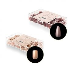 Apres Nail Neutrals Gel-X Mia Coffin Medium & Alex Natural Round Medium Box of Tips Bundle | Includes 300 Gel-X Tips | Premium Quality | 11 Sizes 00-9