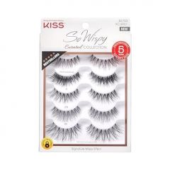 KISS So Wispy Curated Collection of Bestselling False Eyelash Styles Multipack, Volume & Curl, Lash Extensions Look, Signature Wispy Effect, Cruelty Free, Reusable, Contact Lens Friendly, 5-Pair