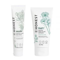 The Honest Company Head to Toe Multi-purpose Healing Ointment + Diaper Rash Cream Bundle | Hypoallergenic + Cruelty Free | 5 oz, 2.5 oz
