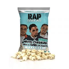 Rap Snacks Migos White Cheddar with a Dab of Ranch Popcorn 2.5 Oz Bags - Pack of 6