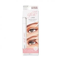 KISS 2-in-1 Felt-Tip Eyeliner and Lash Adhesive Glueliner with Long Lasting Wear, Can Be Used with Strip Lashes and Lash Clusters