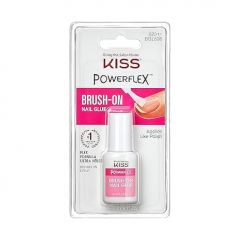 KISS PowerFlex Brush-On Nail Glue for Press On Nails, Ultra Hold Flex Formula Nail Adhesive, Includes One Bottle 5g (0.17 oz.) with Twist-Off Cap & Brush Applicator