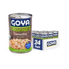 Goya Foods Organic Cannellini Beans, 15.5 Ounce (Pack of 24)