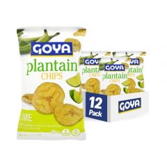 Goya Foods Plantain Chips, Lime, 5 Ounce (Pack of 12)