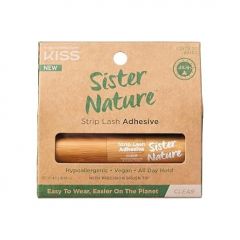 KISS Sister Nature, Lash Glue, Strip Lash Adhesive, Clear, Includes 1 Lash Adhesive, Long Lasting Wear, Can Be Used with Strip Lashes and Lash Clusters