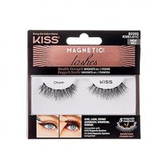 KISS Magnetic False Eyelashes, 'Charm', 12 mm, Includes 1 Pair Of Magnetic Lashes, Contact Lens Friendly, Easy to Apply, Reusable Strip Lashes