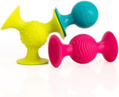 Fat Brain Toys MiniSpinny - Travel-Friendly Spinning, Textured Sensory Baby Toy