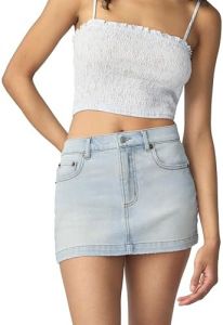 florence by mills Women's Micro Mini Denim Skirt