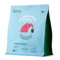 Chamberlain Coffee Elephant Cold Brew Bags - XL Cold Brew Bags - Premeasured, Ready to Brew, Cold Brew Coffee Packs - Contains 4 XL Cold Brew Bags, Makes 4 Cups of Coffee Per Bag