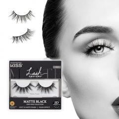 KISS Lash Couture 3D Matte False Eyelashes, 'Matte Sheer', 16 mm, Includes 1 Pair Of Lash, Contact Lens Friendly, Easy to Apply, Reusable Strip Lashes