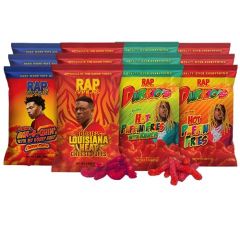 Rap Snacks Lil Durk, Lil Baby, and Boosie Hot, Hot Ranch, BBQ Honey Heat, and Louisiana Heat Puffin Fries and Puffs Variety - Pack of 12