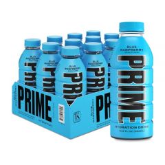 PRIME Hydration BLUE RASPBERRY | Sports Drinks | Electrolyte Enhanced for Ultimate Hydration | 250mg BCAAs | B Vitamins | Antioxidants | 2g Of Sugar | 16.9 Fluid Ounce | 12 Pack