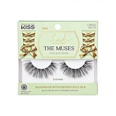 KISS Lash Couture The Muses Collection False Eyelashes, 'Duchess', 16 mm, Handmade, Refined Faux Silk, Contact Lens Friendly, Easy to Apply, Includes 1 Pair Reusable Strip Lashes