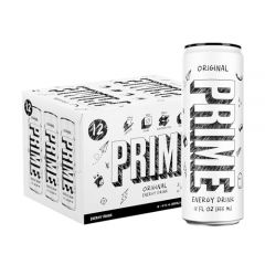 PRIME Energy ORIGINAL | Zero Sugar Energy Drink | Preworkout Energy | 200mg Caffeine with 355mg of Electrolytes and Coconut Water for Hydration| Vegan | Gluten Free |12 Fluid Ounce | 12 Pack