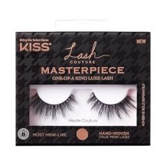 KISS Masterpiece, False Eyelashes, 'Haute Couture', 16 mm, Includes 1 Pair Of Lash, Contact Lens Friendly, Easy to Apply, Reusable Strip Lashes, Glue On