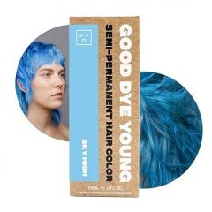 Good Dye Young Semi Permanent Light Blue Hair Dye (Sky High) ? UV Protective Temporary Hair Color Lasts 15-24+ Washes ? Conditioning Sky Blue Hair Dye