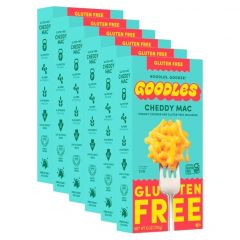 GOODLES Gluten-Free Cheddy Mac 6-pack, 6oz - 13g Protein & 4g Fiber per serving, 21 Nutrients from Plants and Made with REAL Cheese! | Certified Gluten Free