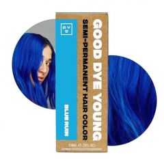 Good Dye Young Semi Permanent Blue Hair Dye (Blue Ruin) ? UV Protective Temporary Hair Color Lasts 15-24+ Washes ? Conditioning Blue Hair Dye