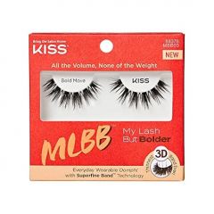 KISS My Lash But Bolder, False Eyelashes, 'Bold Move', 12 mm, Includes 1 Pair, Contact Lens Friendly, Easy to Apply, Reusable Strip Lashes, Glue On Lashes