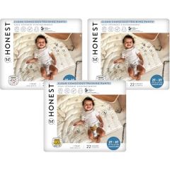 The Honest Company Clean Conscious Training Pants | Plant-Based, Sustainable Diapers | Rompin' & Stompin' + Diggin' It | Size 2T/3T (up to 34 lbs), 66 Count