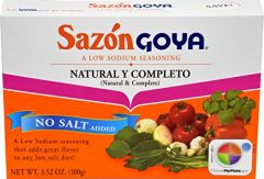 Goya Sazon Seasoning Natural & Complete No Salt, 3.52 Ounce