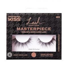 KISS Masterpiece, False Eyelashes, 'Pret-A-Porter', 12 mm, Includes 1 Pair Of Lash, Contact Lens Friendly, Easy to Apply, Reusable Strip Lashes, Glue On