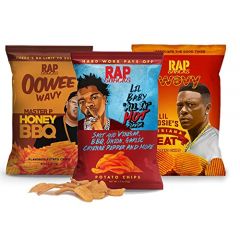 Rap Snacks Lil Baby, Master P and Boosie, Honey BBQ, Louisiana Heat and All In Hot Variety-Pack of 6