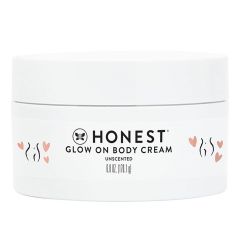 The Honest Company Honest Mama Glow On Body Cream | Hydrates, Firms, + Tightens Skin | Shea Butter, Avocado Oil, Vitamin E | 6 oz