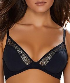 Edge Plunge Demi Bra, 32E, Black