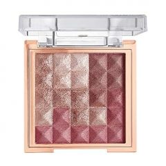 FLOWER BEAUTY Highlighter and Blush Makeup Powder for Face and Cheeks, Pyramid Pressed Pigments Cheek Color and Illuminator (Rose Glow) (Pack of 1)