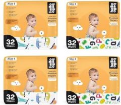 Hello Bello Premium Baby Diapers Size 1 I 128 Count of Disposable, Extra-Absorbent, Hypoallergenic, & Eco-Friendly Baby Diapers with Snug & Comfort Fit I Alphabet Soup (64) + Sleepy Sloth (64)