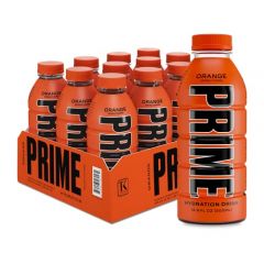 PRIME Hydration ORANGE | Sports Drinks | Electrolyte Enhanced for Ultimate Hydration | 250mg BCAAs | B Vitamins | Antioxidants | 2g Of Sugar | 16.9 Fluid Ounce | 12 Pack