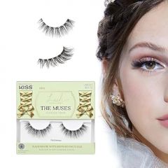 KISS Lash Couture The Muses Collection False Eyelashes, 'Noblesse', 12 mm, Handmade, Refined Faux Silk, Contact Lens Friendly, Easy to Apply, Includes 1 Pair Reusable Strip Lashes