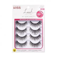 KISS Lash Couture Luxtension, False Eyelashes, 'Volume Full Set', 14 mm, Includes 4 Pairs Of Lashes, Contact Lens Friendly, Easy to Apply, Reusable Strip Lashes