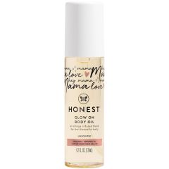 The Honest Company Honest Mama Glow On Body + Belly Oil | Organic, Plant-Based, Hypoallergenic, Omega-Infused | 4.2 fl oz